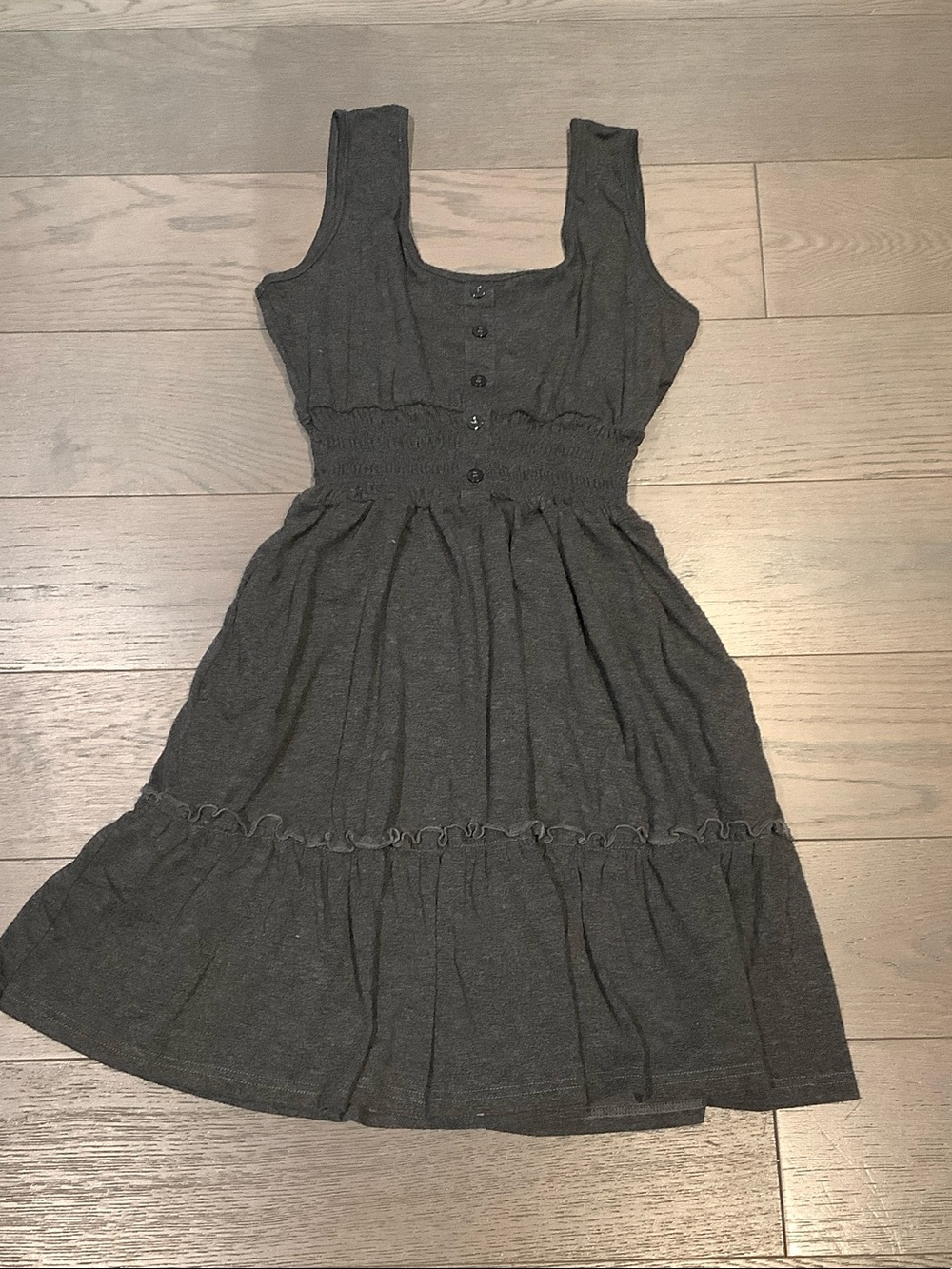Amazon Women’s Charcoal Gray Smocked Midi Sundress